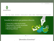 Tablet Screenshot of ecoescritura.com